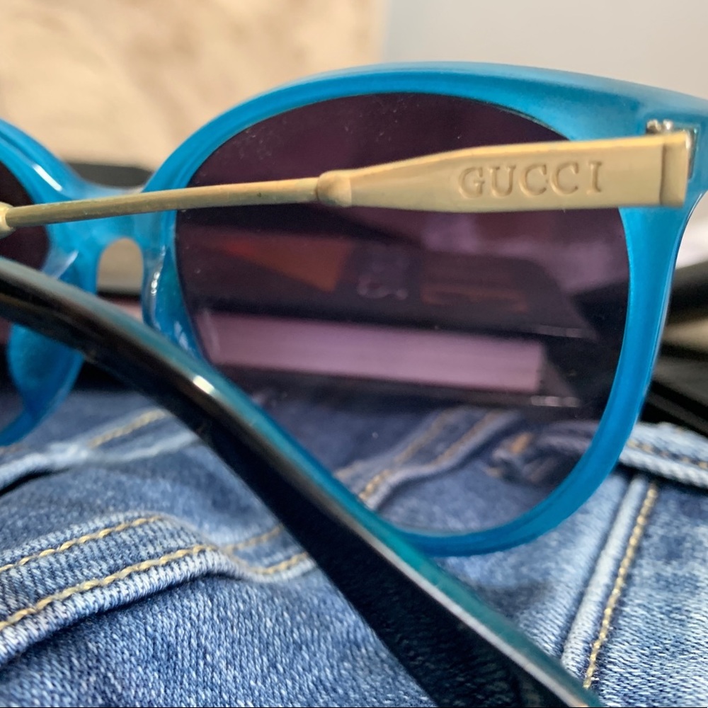 Blue Framed GUCCI Sunglasses